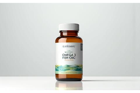 Bottle of premium Omega-3 fish oil supplements