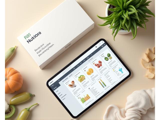 Porcelain Mind DNA Nutrition Test Kit box and results dashboard on a tablet