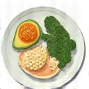 Illustrated plate of hypoallergenic foods