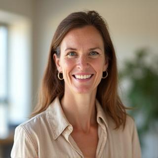 Friendly female nutritionist speaking with a client