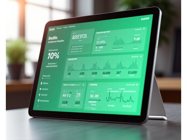A clean, modern digital dashboard displaying various health metrics like heart rate, sleep cycles, and activity levels.